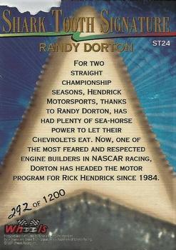 1997 Wheels Race Sharks - Shark Tooth Signatures First Bite #ST24 Randy Dorton Back