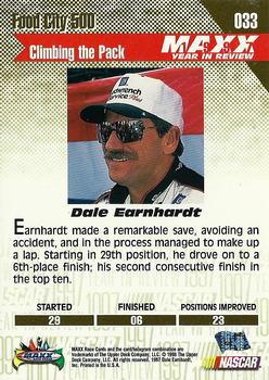 1998 Maxx 1997 Year In Review #033 Dale Earnhardt Back