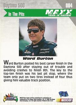 1998 Maxx 1997 Year In Review #004 Ward Burton Back