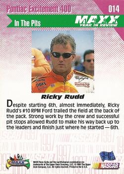1998 Maxx 1997 Year In Review #014 Ricky Rudd Back