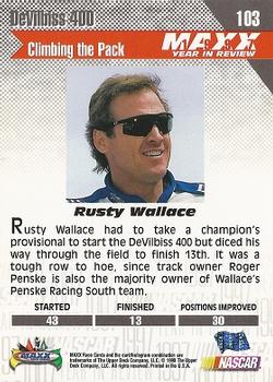 1998 Maxx 1997 Year In Review #103 Rusty Wallace Back