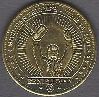 1998 Pinnacle Mint Collection - Coins: Gold Plate #06 Ernie Irvan Front