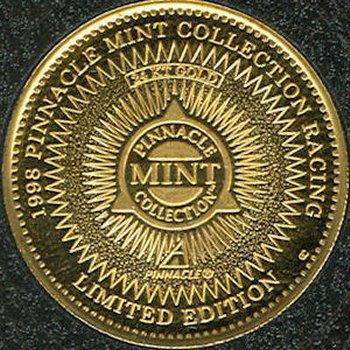 1998 Pinnacle Mint Collection - Coins: 24KT Gold (Solid Gold) #20 Ted Musgrave's Car Back