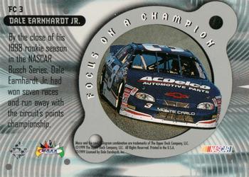 1999 Maxx - Focus on a Champion #FC 3 Dale Earnhardt Jr. Back