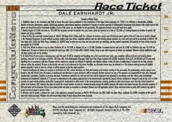 1999 Maxx - Race Ticket #RT4 Dale Earnhardt Jr.'s Car Back