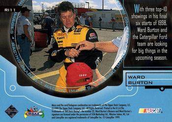 1999 Maxx - Racing Images #RI11 Ward Burton Back