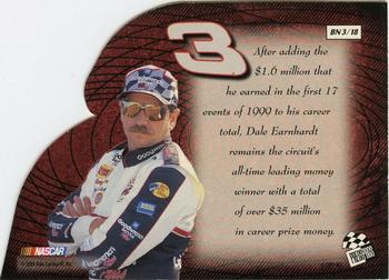 1999 Press Pass Stealth - Big Numbers Die Cuts #BN 3 Dale Earnhardt Back