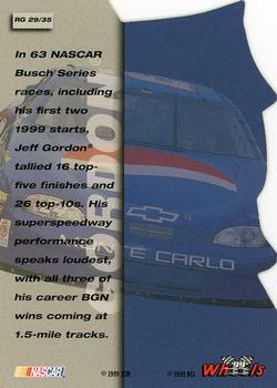 1999 Wheels - Runnin' N Gunnin' Foils #RG 29 Jeff Gordon Back