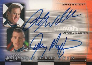 2000 Maxximum - Signatures #RJ-2 Rusty Wallace/Jeremy Mayfield Front