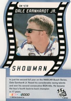 2000 Press Pass - Showman Die Cuts #SM 4 Dale Earnhardt Jr. Back