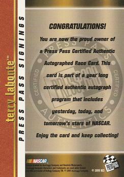 2000 Press Pass - Signings #NNO Terry Labonte Back