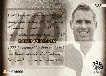 2000 Press Pass VIP - Explosives #X37 David Pearson Back