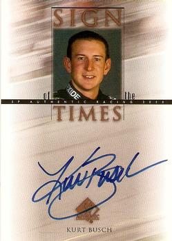 2000 SP Authentic - Sign of the Times #KB Kurt Busch Front