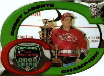 2001 Press Pass - Cup Chase Die Cut Prizes #CC 17 Bobby Labonte Champ Front