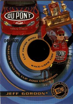 2001 Press Pass - Cup Chase Die Cut Prizes #1 Jeff Gordon Tire Front