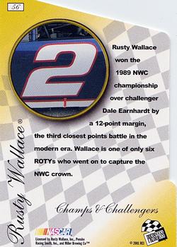 2001 Press Pass Premium - Reflectors #56 Rusty Wallace Back