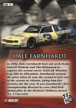 2001 Press Pass Stealth - Dale Earnhardt Championship Season #DE 11 Dale Earnhardt - 1986 Back