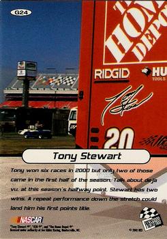 2001 Press Pass Stealth - Gold #G24 Tony Stewart Back