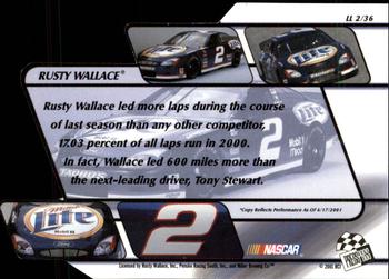 2001 Press Pass Stealth - Lap Leaders #LL 2 Rusty Wallace Back