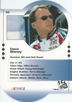 2001 Press Pass Trackside - Die Cuts #32 Dave Blaney Back