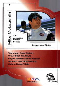2001 Press Pass Trackside - Die Cuts #61 Mike McLaughlin Back