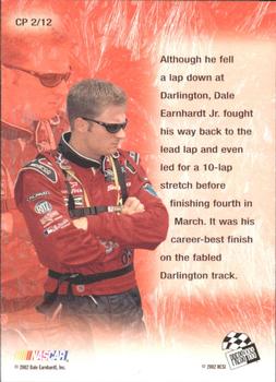 2002 Press Pass Optima - Cool Persistence #CP 2 Dale Earnhardt Jr. Back