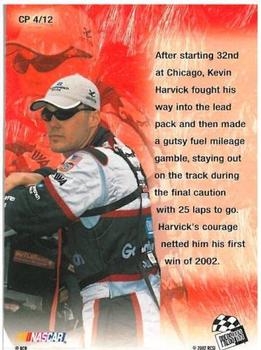 2002 Press Pass Optima - Cool Persistence #CP 4 Kevin Harvick Back