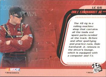 2002 Press Pass Optima - Up Close #UC 6 Dale Earnhardt Jr. Back