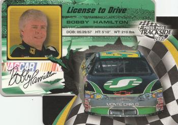 2002 Press Pass Trackside - License to Drive Die Cuts #LDP 12 Bobby Hamilton Front