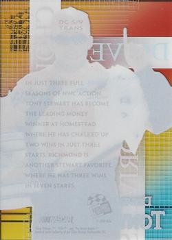 2002 Press Pass VIP - Driver's Choice Transparent #DC 5 Tony Stewart Back