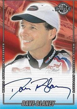 2002 Wheels High Gear - Autographs #NNO Dave Blaney Front