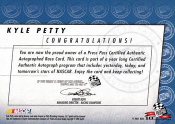 2003 Press Pass - Autographs #NNO Kyle Petty Back