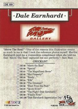 2003 Press Pass - Dale Earnhardt Sam Bass Gallery #DE 89 Dale Earnhardt Back