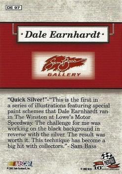 2003 Press Pass - Dale Earnhardt Sam Bass Gallery #DE 97 Dale Earnhardt Back