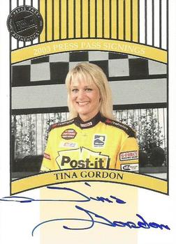 2003 Press Pass - Signings #NNO Tina Gordon Front