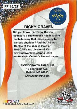 2003 Press Pass Optima - Fan Favorite #FF 15 Ricky Craven Back