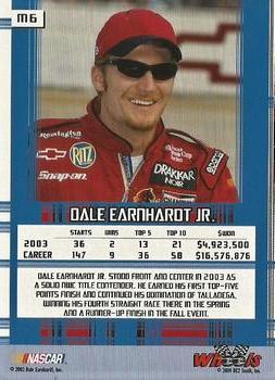 2004 Wheels High Gear - MPH #M6 Dale Earnhardt Jr. Back