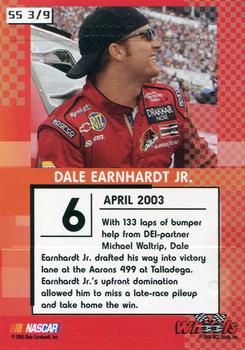 2004 Wheels High Gear - Sunday Sensation #SS 3 Dale Earnhardt Jr. Back