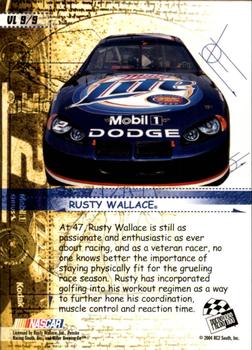 2005 Press Pass - Velocity #VL 9 Rusty Wallace Back