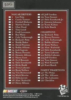 2005 Press Pass Legends - Gold #50G Davey Allison / Jeff Gordon / Richard Petty Back
