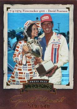 2005 Press Pass Legends - Greatest Moments #GM 2 David Pearson  Front