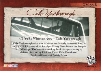 2005 Press Pass Legends - Greatest Moments #GM 5 Cale Yarborough Back