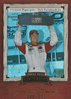 2005 Press Pass Legends - Greatest Moments #GM 17 Dale Earnhardt Jr. Front
