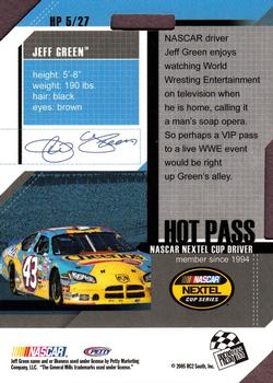 2005 Press Pass Trackside - Hot Pass National #HP 5 Jeff Green Back