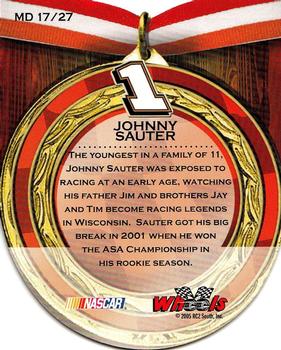 2005 Wheels American Thunder - Medallion #MD 17 Johnny Sauter Back