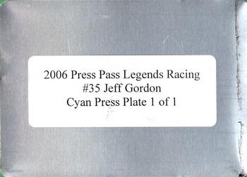 2006 Press Pass Legends - Press Plates Cyan #35 Jeff Gordon Back