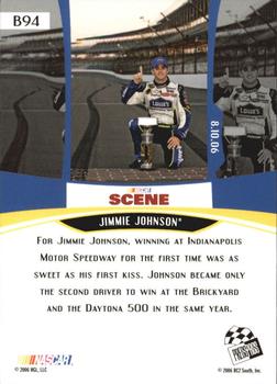 2007 Press Pass - Blue #B94 Jimmie Johnson Back