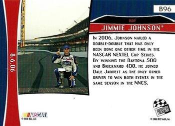 2007 Press Pass - Blue #B96 Jimmie Johnson Back