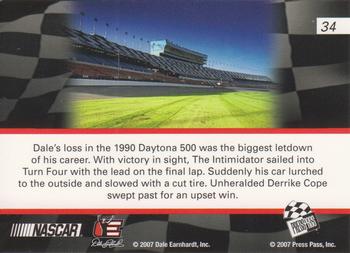 2007 Press Pass - Dale The Movie #34 Dale Earnhardt's Car/1990 Daytona 500 Back