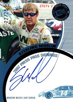 2007 Press Pass - Signings Blue #NNO Sterling Marlin Front